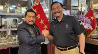 Mantan Kepala Badan Intelijen Negara (BIN) AM Hendropriyono bertemu dengan Ketua Dewan Ekonomi Nasional (DEN) Luhut Binsar Pandjaitan di kediamannya, Jakarta. (Foto: Istimewa).