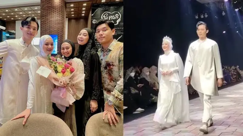 Tampil Kompak, Ini 7 Potret Dinda Hauw dan Rey Mbayang Saat Jalan di Atas Catwalk