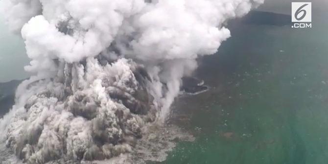 VIDEO: Aktivitas Gunung Anak Krakatau usai Tsunami