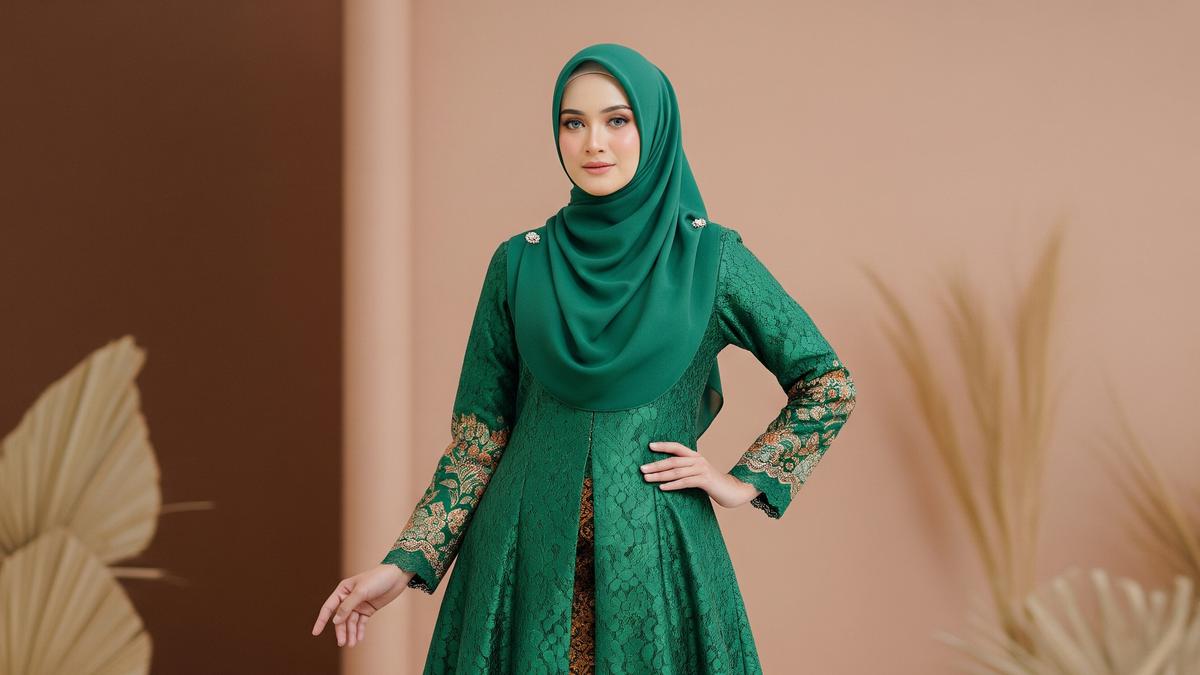 7 Tren Model Gamis Batik Brokat 2026 Warna Elegan, Pilihan Terbaik untuk Tampilan Mewah