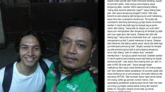 Kisah Jefri yang viral di dunia maya ©facebook/komunitasubermotorindonesia