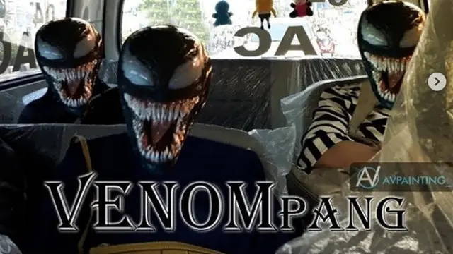 meme kocak venom (foto: Instagram/@avpainting_)