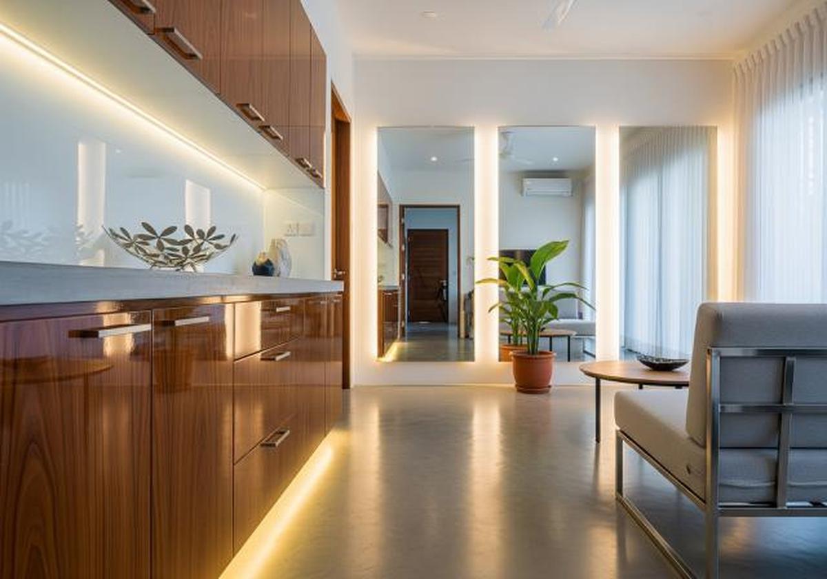Aplikasi Permukaan dan Material Reflektif/Desain Rumah Kecil Tetap Terang Tanpa Banyak Jendela (Sumber: gemini.com)