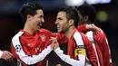 Cesc Fabregas. Gelandang Spanyol yang didatangkan Arsenal dari Akademi Barcelona pada awal musim 2003/2004 ini mulai menjabat kapten Arsenal di pertengahan musim 2008/2009 menggantikan William Gallas. Total 8 musim ia tampil 303 laga dengan torehan 57 gol dan 96 assist. (AFP/Adrian Dennis)
