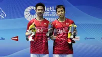 Ganda putra Indonesia Kevin Sanjaya Sukamuljo / Marcus Fernaldi Gideon juara Malaysia Open Super Series Premier 2017. Ini adalah gelar ketiga Kevin / Marcus di 2017. (Humas PP PBSI)