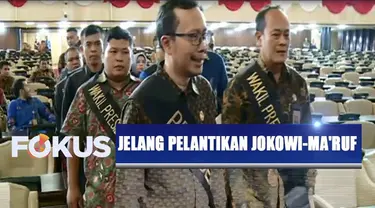 Wakil Presiden Jusuf Kalla nantinya akan duduk sendiri, di sisi kanan meja Pimpinan MPR. Sementara Jokowi-Ma'ruf Amin duduk berdampingan di sebelah kiri meja Pimpinan MPR.