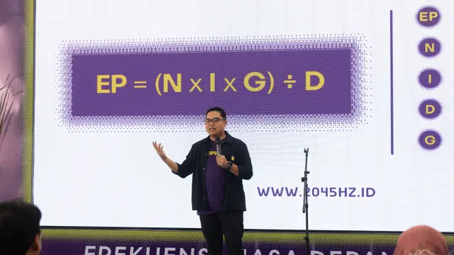 Peluncuran buku 2045 Hz di Aula Nurcholish Madjid, Universitas Paramadina.