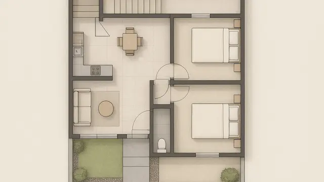 7 Desain Rumah Kecil Minimalis 2 Kamar, Lengkap dengan Inspirasi Denah yang Efisien dan Nyaman