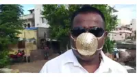 Pria ini buat masker dengan emas seberat 2,3 kilogram. (Sumber: Dream)