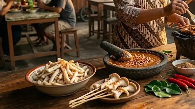 Resep Sate Jamur Bumbu Pecel (AI Generated)