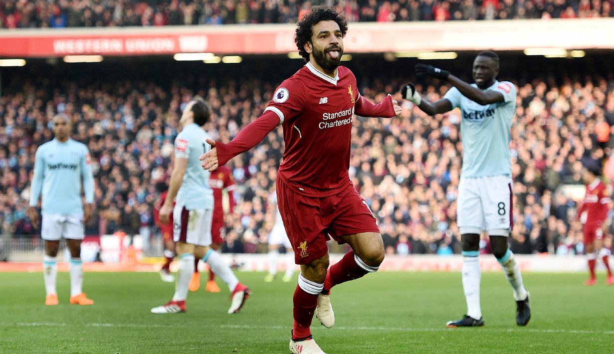 2. Mohamed Salah (Liverpool) - 23 Gol (1 Penalti). (AFP/Oli Scarff)