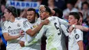 Tambahan tiga poin berharga ini memastikan Real Madrid mencatatkan tiga kemenangan sempurna dari tiga laga Liga Champions musim ini, membawa mereka melesat ke posisi kelima klasemen sementara dengan total 9 poin. (AP Photo/Manu Fernandez)
