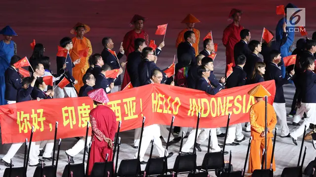 Defile Atlet Asian Para Games 2018 dari Berbagai Negara