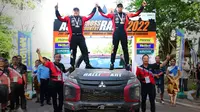 Tim Mitsubishi Ralliart menjuarai AXCR 2022. (Mitsubishi Motors)