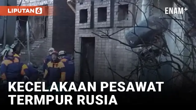 VIDEO: Korban Tewas Meningkat Setelah Kecelakaan Pesawat Tempur di Kota Rusia