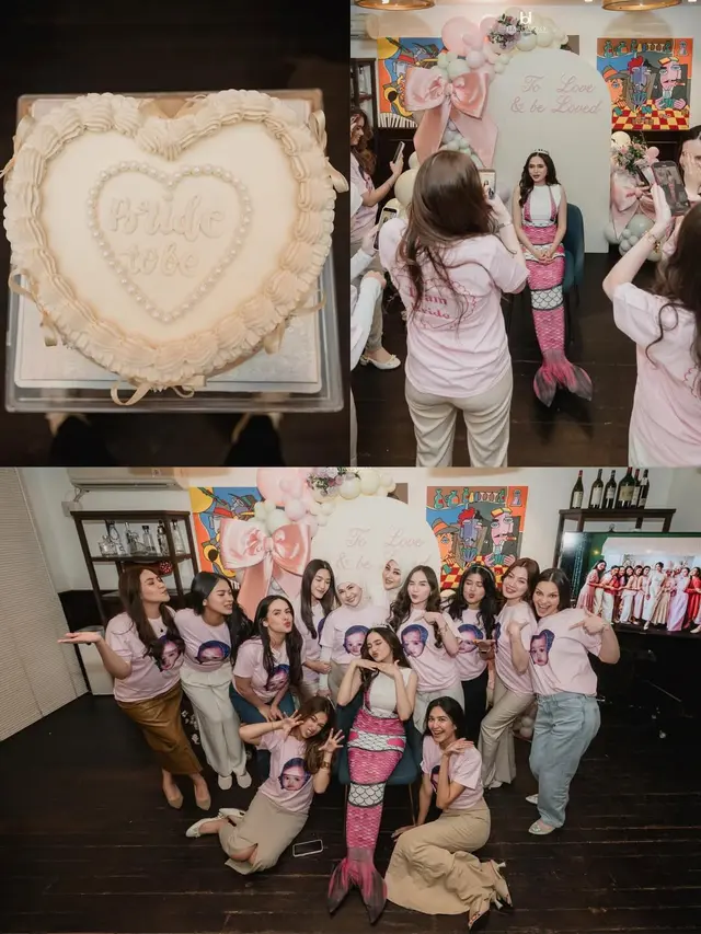 Gaya Kompak Para Sahabat Beri Kejutan Bridal Shower untuk Syifa Hadju, Serba Putih dan Nude yang Elegan