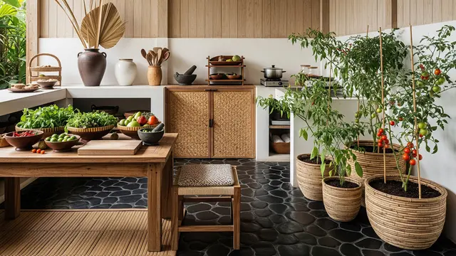 Dapur Rumah Natural dengan Tanaman Buah