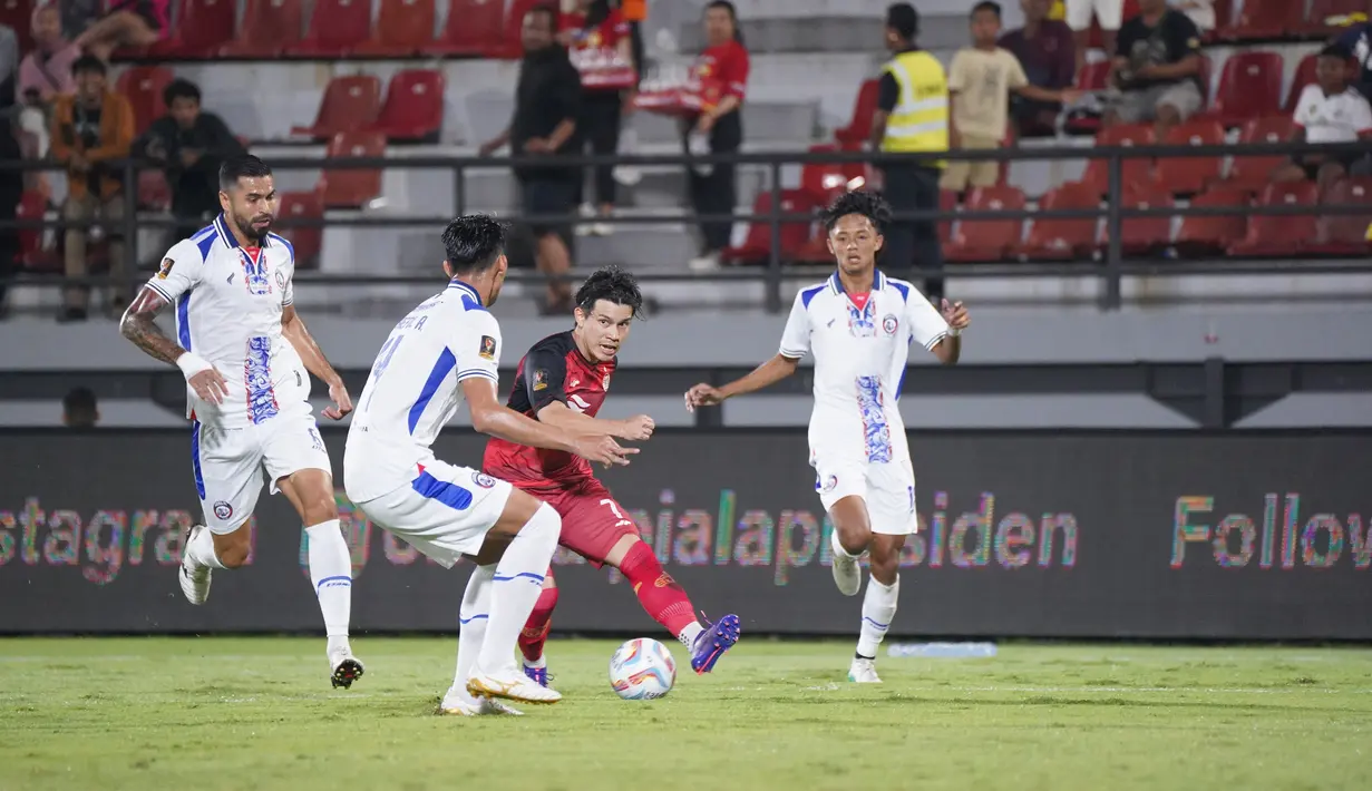 

<p>Pemain Persija Jakarta, Ryo Matsumura (tengah) berusaha mengumpan bola di depan pemain Arema FC, Syaeful Anwar pada laga matchday kedua Grup B Piala Presiden 2024 di Stadion Kapten I Wayan Dipta, Gianyar, Bali, Rabu (24/7/2024). (Dok. Persija)
<p>” data-template-var=”image”></picture>
<div>
<p><span>1</span><span>/</span><span>7</span>
<p>Pemain Persija Jakarta, Ryo Matsumura (tengah) berusaha mengumpan bola di depan pemain Arema FC, Syaeful Anwar pada laga matchday kedua Grup B Piala Presiden 2024 di Stadion Kapten I Wayan Dipta, Gianyar, Bali, Rabu (24/7/2024). (Dok. Persija)
</div>
</div>
</figure>
<figure id=