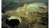 Danau tiga warna Kelimutu (Liputan6.com/Ola Keda)