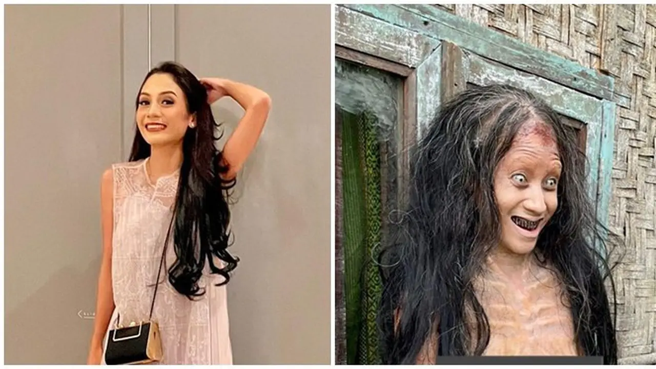7 Potret Proses Makeup Dayinta Melira dalam Film Sewu Dino Ini Curi Perhatian