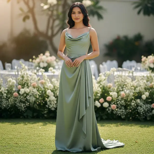 Model Baju Bridesmaid Bahan Satin