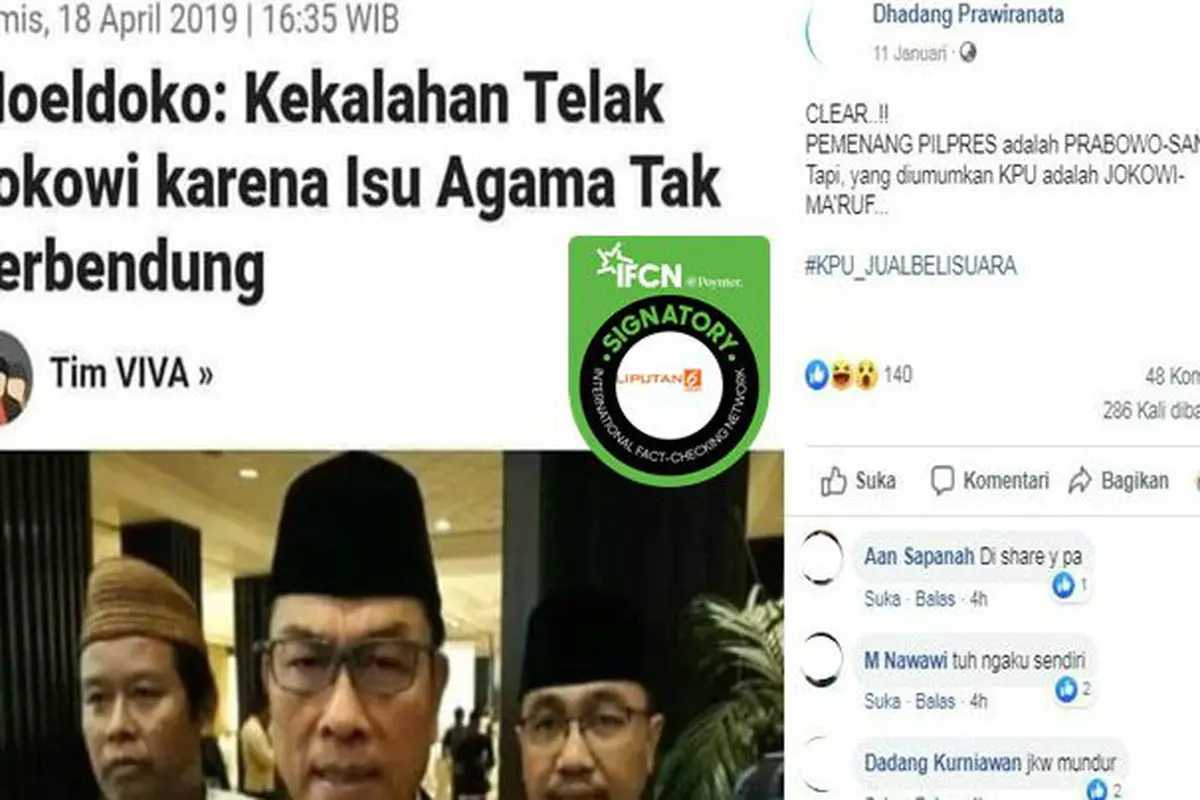 [Cek Fakta] Moeldoko Ungkap Jokowi Kalah Telak di Pilpres, Fakta atau Hoaks?
