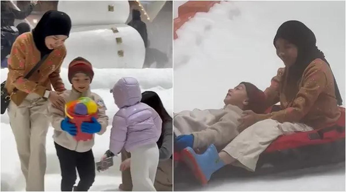 6 Potret Irish Bella Ajak Empat Anaknya Main di Snow World, Akhirnya Kumpul Bareng