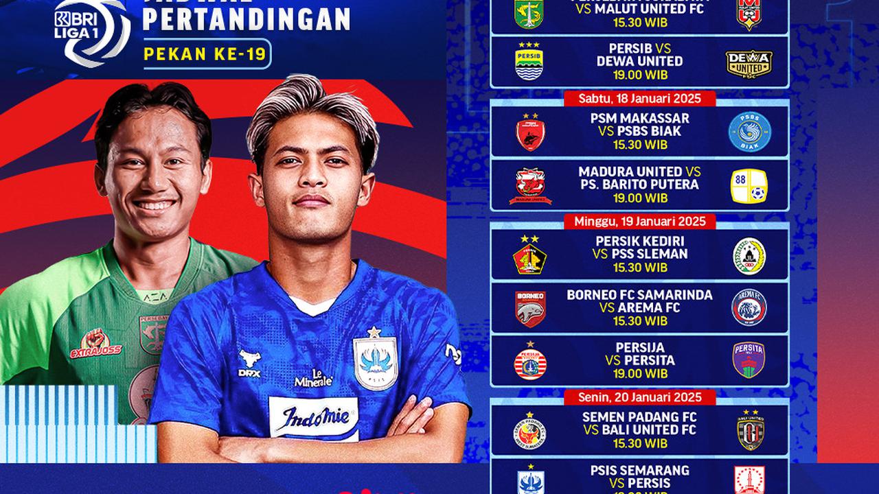 Jadwal BRI Liga 1 2024/2025 Pekan 19