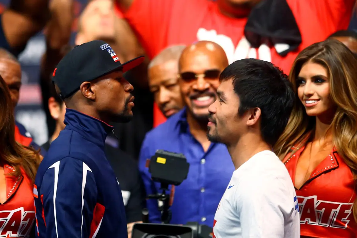 Acara timbang badan Floyd Mayweather vs Manny Pacquiao