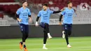 Latihan timnas Argentina ini terbuka untuk wartawan dalam durasi 15 menit. (Liputan6.com/Helmi Fithriansyah)