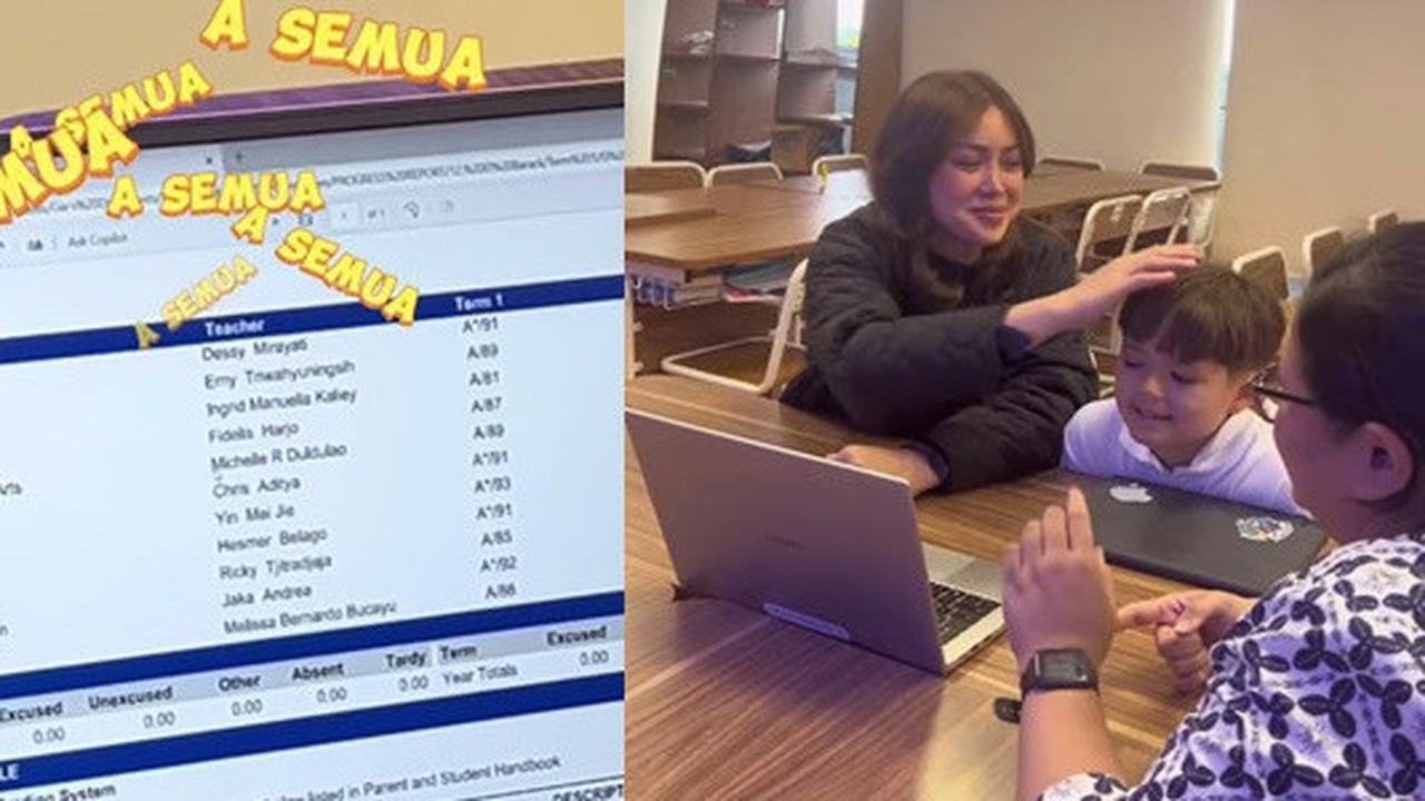 Jessica Iskandar Bangga dan Terharu Ambil Rapor El Barack, Pintar Banget Semua Nilai Sempurna Dapat A