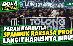 Parah Karhutla Indonesia, Bobotoh Persib Bentang Spanduk Protes Raksasa: Langit Seharusnya Biru!