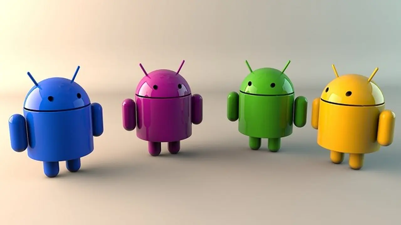 Maskot robot hijau Android