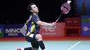 Tunggal putra Jonatan Christie yang diunggulkan ditempat ke-4 lolos ke semifinal setelah menang atas Toma Junior Popov (Prancis) yang berperingkat 33 BWF dengan rubber game, 21-18, 16-21, 24-22. Jojo akan jumpa pemenang antara Kidambi Srikanth dan Anders Antonsen. (AFP/PBSI)