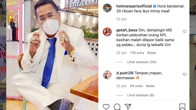 Unggahan Hotman Paris.
