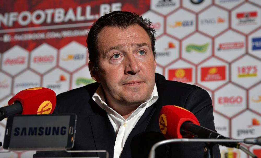 Pelatih tim nasional Belgia, Marc Wilmots. 