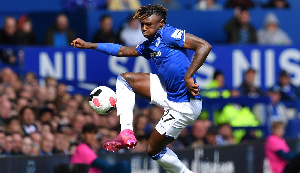 5. Moise Kean - Pemain Everton ini tengah dikaitkan dengan Juventus pada musim panas ini. Bianconeri dikabarkan ingin memulangkan Moise Kean ke Turin pada musim panas ini. (AFP/Paul Ellis)