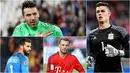 Berikut ini 11 kiper termahal di dunia. Tiga diantaranya adalah Kepa Arrizabalaga, Alisson Becker dan Gianluigi Buffon. (Foto-foto Kolase AFP)