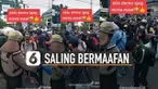 Video kerukunan antar polisi dan mahasiswa saling bermaafan usai demo.