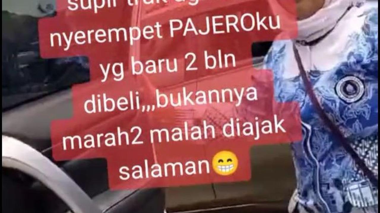 Di awal video, tampaknya ia sedang berkendara bersama rekan-rekannya. Rupanya, mobil ini baru dua bulan ada di tangannya. Masih sangat baru, siapa sangka mobilnya diserempet truk yang sopirnya berkendara ugal-ugalan.