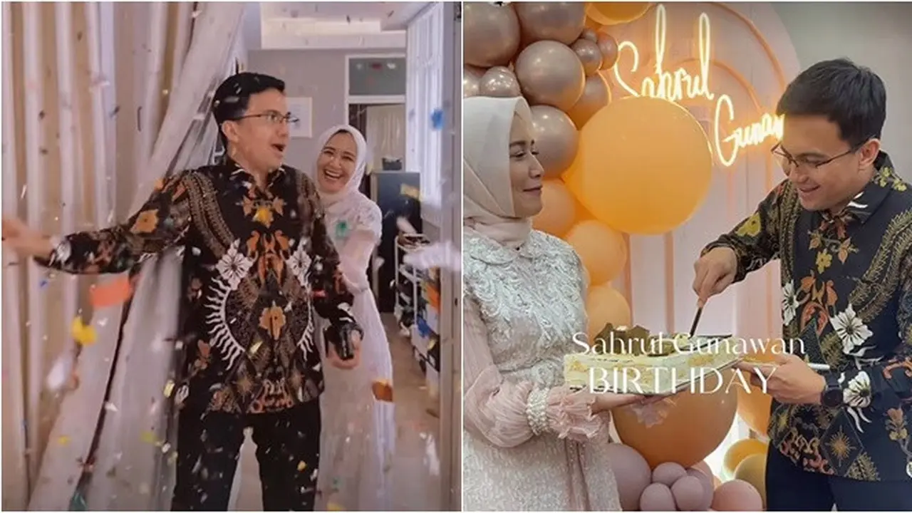 6 Potret Ulang Tahun Sahrul Gunawan ke-47, Dine Mutiara Beri Kejutan