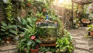 Cara Membuat Mini Garden dan Kolam Ikan dari Galon Bekas, Inspirasi Estetik Modal Minim