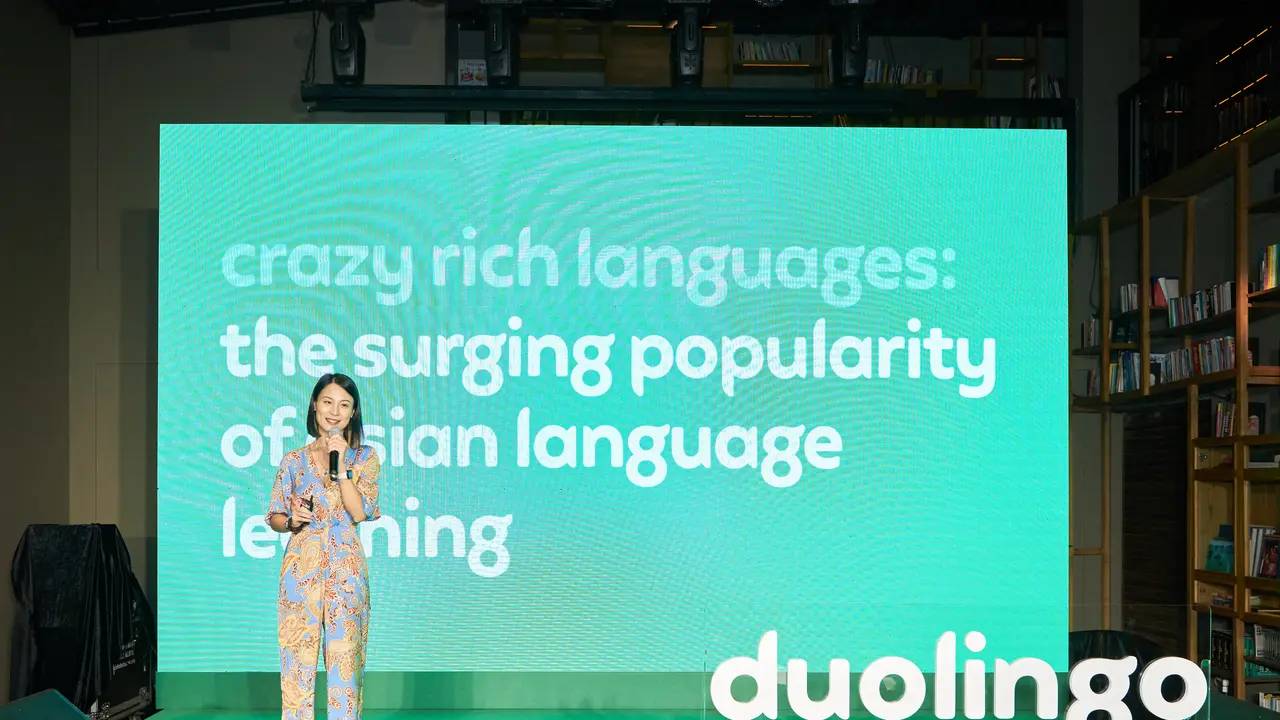 Gelaran SEA Duacon Party Duolingo 2023 di Ho Chi Minh, Vietnam, Kamis (12/10/2023).