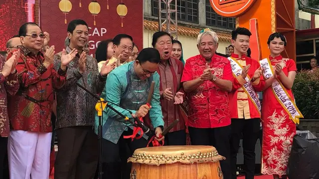 Gubernur DKI Jakarta Anies Baswedan di acara Festival Cap Go Meh 2571, Sabtu (8/2/2020).