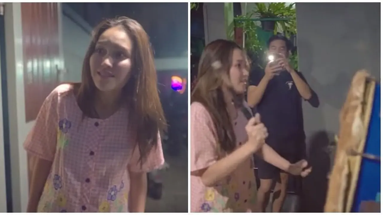 7 Potret Ayu Ting Ting Ikut Keliling Kampung Bangunkan Orang Sahur, Seru Banget