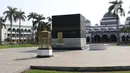 Suasana area Manasik Haji di Asrama Haji, Pondok Gede, Jakarta, Kamis (25/6/2020). Tahun ini, Asrama Haji Pondok Gede tak seperti sebelumnya ketika ribuan umat muslim berkumpul untuk menerima pembekalan sebelum berangkat menunaikan ibadah haji. (Liputan6.com/Helmi Fithriansyah)