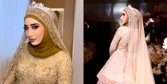 Tengku Syaira Anataya alias Chaca begitu cantik paripurna memancarkan aura pengantin di acara resepsi pernikahannya yang digelar usai akad nikah, pada Kamis 20 Juli 2023. [Foto: IG/osnapitzcha].
