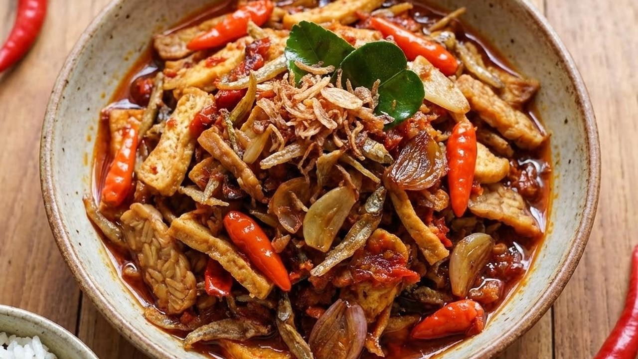 Sajian sambal goreng tahu tempe teri medan (Gemini AI)