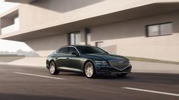 Sebagai mobil mewah tentunya harus memiliki desain yang juga mewah dan atraktif. Genesis G80 memiliki desain elegan yang enak dipandang. Mobil ini memiliki Headlamp berbentuk panjang dan menggunakan LED dengan grill berbentuk berlian menambah kesan mewah. (Source: genesis.com)