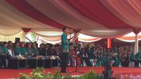 Jokowi menghadiri acara Hari Keluarga Nasional (Harganas) di BSD, Serpong, Tangerang. (Liputan6.com/Sugeng Triono)